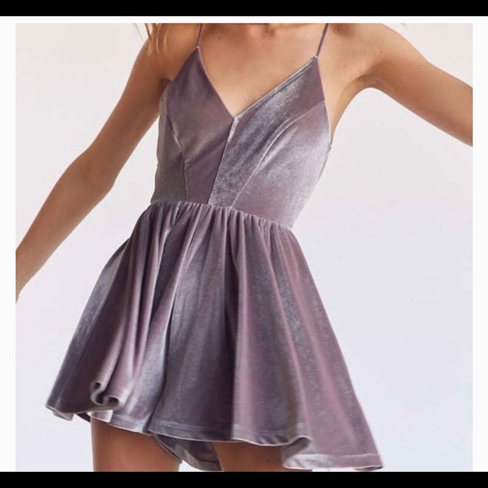Urban outfitters Purple velvet romper